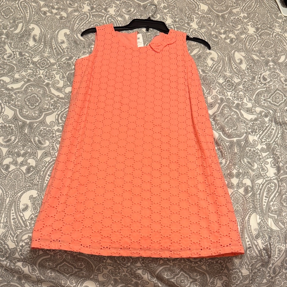 Old Navy Coral Eyelet Sleeveless Dress